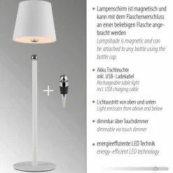 JUST LIGHT. Außentischleuchten|Außentischleuchten|Akku-Tischleuchte Boteria