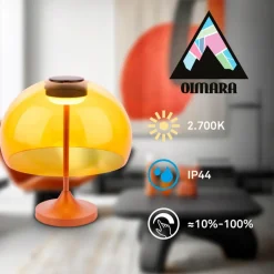 Briloner Außentischleuchten|Außentischleuchten|Akku-Tischleuchte Oimara