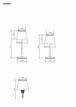 Globo Außentischleuchten|Außentischleuchten|Akku-Tischleuchte Vannie I