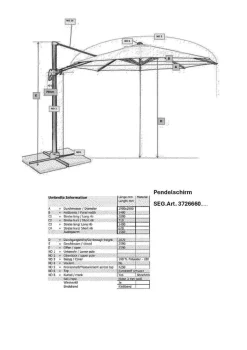Sale Ampelschirm Ravenna AX 300 x 300 cm Sonnenschirme
