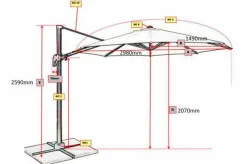 Doppler Ampelschirm Ravenna AX 300 x 300 cm