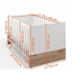 Hot Babybett Remo 70 x 140 cm Kinder Babybetten|Babybetten