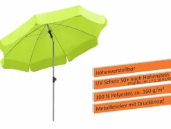 Balkonschirm Locarno Ø 200 cm Balkonschirme|Sonnenschirme