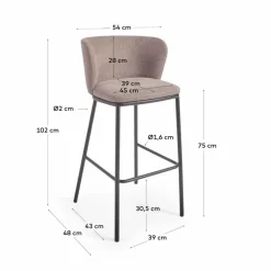 Kave Home Barhocker Ciselia