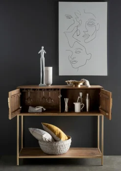 G+K Bartische|Bartisch 122 x 50 cm Indora