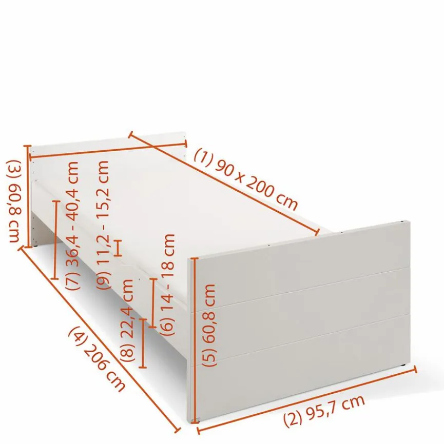 Kinder Paidi Bett Fiona 90 x 200 cm