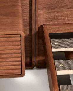 Outlet Bett mit Nachttischen Norlen 160 x 200 cm Betten