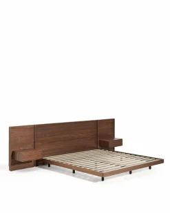 Outlet Bett mit Nachttischen Norlen 160 x 200 cm Betten