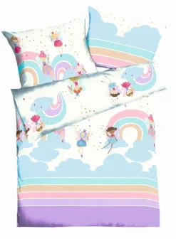 Bettwäsche Rainbow Fairies 135x200cm Kinder Kinderbettwäsche