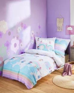 Bettwäsche Rainbow Fairies 135x200cm Kinder Kinderbettwäsche