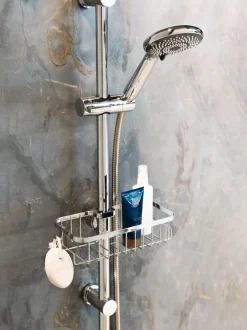 WENKO Badzubehör|Duschablage Floresta eckig