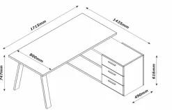 Composad Eckschreibtisch Davinci