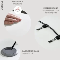 Sale Eckschreibtisch elektrisch Santorin Schreibtische