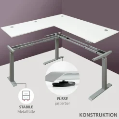 Sale Eckschreibtisch elektrisch Santorin Schreibtische