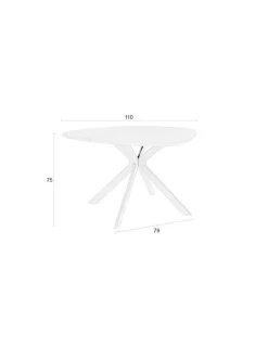 White Label Esstisch Chase Organic Ø 110 cm