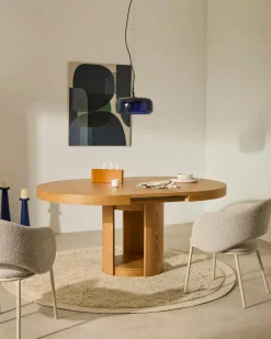 Kave Home Esstisch mit Auszug Artis Ø 120/ 170 cm