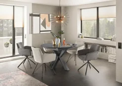 Outlet Esstisch mit Auszug New Atlanta Ø 130/170x81cm Esstische