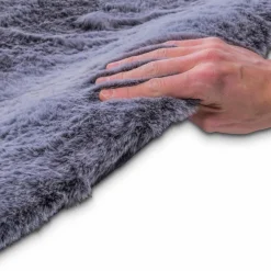 Outlet Fellteppich Imitat Melange Ø 80 cm Felle & Fellteppiche