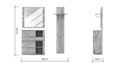 Discount Garderobenkombination Indianapolis Garderoben-Komplettsets