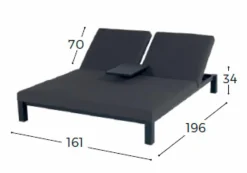 Online Gartenliege Eva 161 x 196 cm Loungeliegen|Gartenliegen