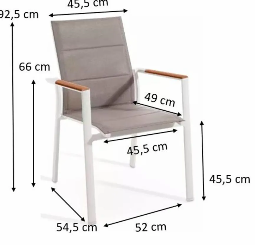 Gartenstuhl Verona, Alu/Textilene