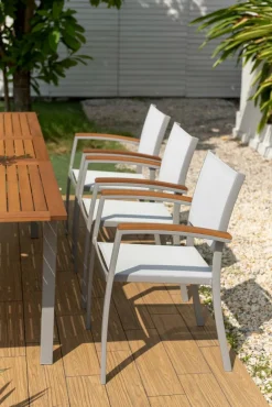 New Gartentisch ausziehbar Kingsbury 180 x 100 cm Gartentische