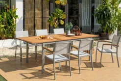 New Gartentisch ausziehbar Kingsbury 180 x 100 cm Gartentische