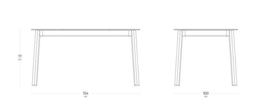 Lafuma Mobilier Gartentisch ausziehbar Oron 100/154 x 100 cm