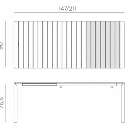 Sale Gartentisch ausziehbar Tevere 147 cm Gartentische