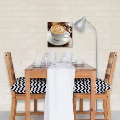 EUROART Glasbild 30 x 30 cm Cappuccino I
