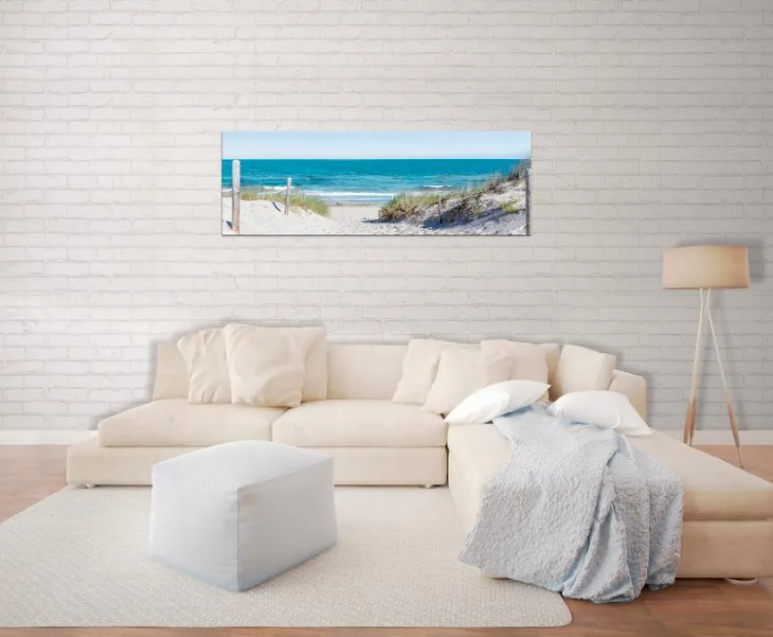 EUROART Glasbild 98 x 33 cm Enjoy the Beach VII