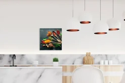 EUROART Glasbild 30 x 30 cm Herbs and spices