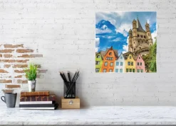 EUROART Bilder Ohne Rahmen|Glasbild 30 x 30 cm Köln - Sankt Martin