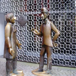 Glasbild 30 x 30 cm Köln - Tünnes und Schäl Bilder Ohne Rahmen