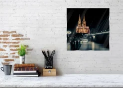 EUROART Bilder Ohne Rahmen|Glasbild 30 x 30 cm Kölner Dom X