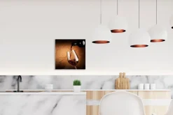 EUROART Bilder Ohne Rahmen|Bilder Nach Themen|Glasbild 30 x 30 cm Red wine IV