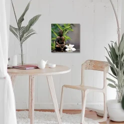 EUROART Glasbild 30 x 30 cm Zen bamboo I