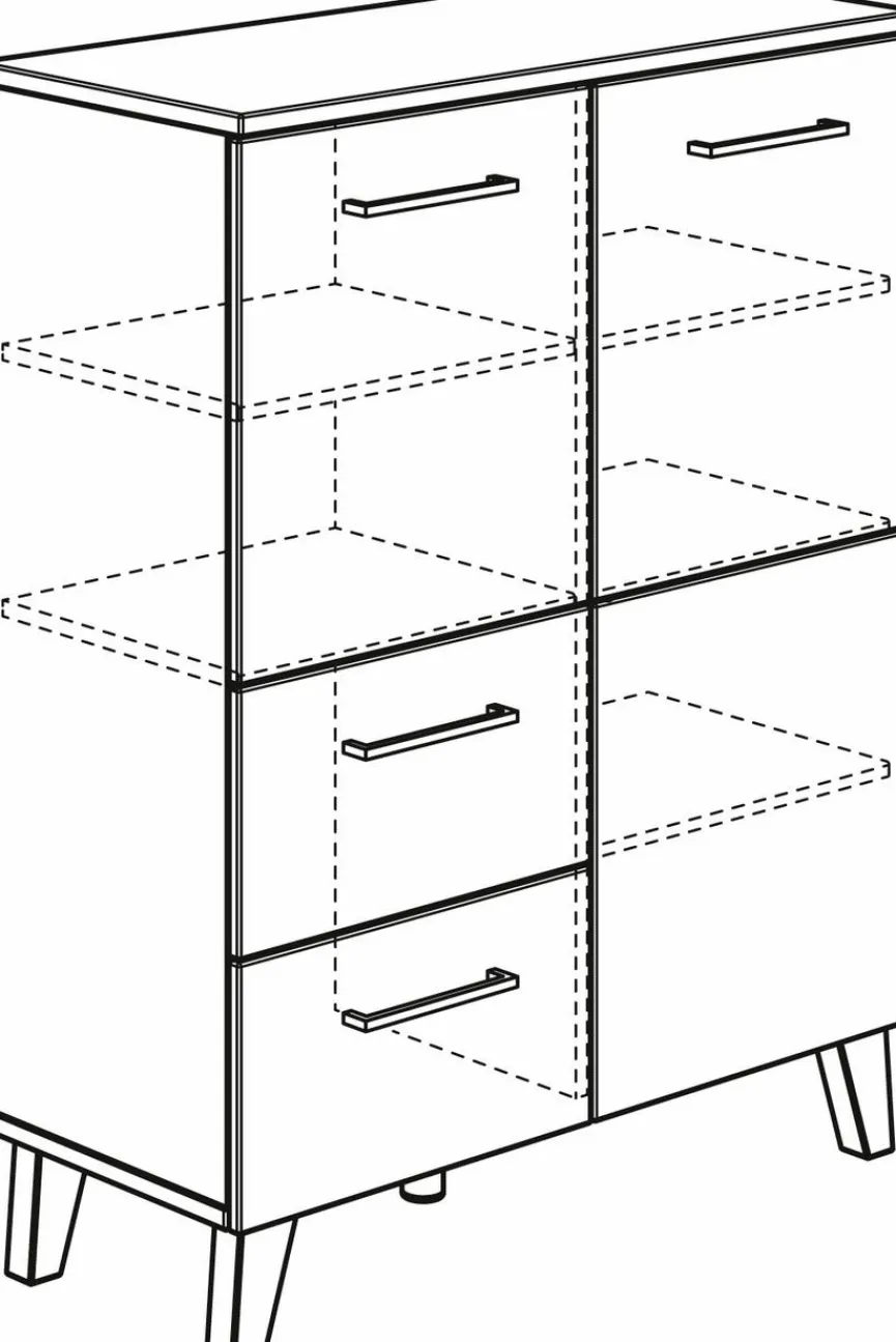 Kinder Paidi Kinderkommoden & -Nachttische|Kinderkommoden & -Nachttische|Highboard Oscar