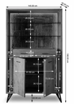WOLFMÖBEL Regale|Kommoden|Highboard Hudson 2174