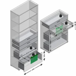 FMD Büroschränke & Regale|Büromöbel-Serien|Hängeregistratur-Set Calvia