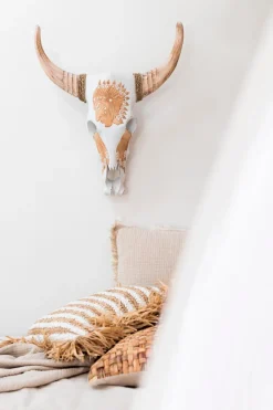 DAHEIM Dekokissen|Dekokissen & -Bezüge|Kissen Fransen 45 x 45 cm