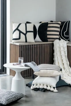 DAHEIM Dekokissen|Dekokissen & -Bezüge|Kissen Quasten 59 x 38 cm