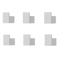 Metallbude Kleiderhaken 6er-Set Palo