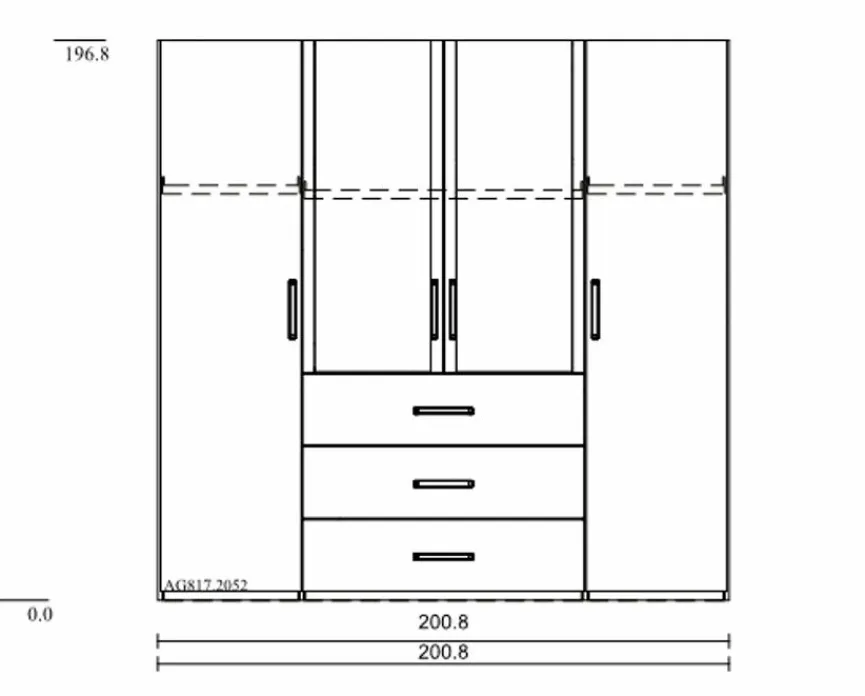 rauch ORANGE Kleiderschrank Evelyn-F 201 x 197 cm