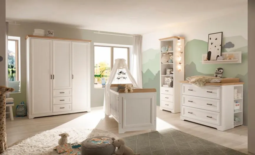 Kinder BEGABINO Babyzimmer Schränke & Regale|Babyzimmer Schränke & Regale|Kleiderschrank Jasmin 164 x 205 cm