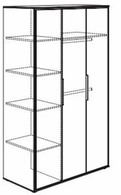 Kinder Paidi Babyzimmer Schränke & Regale|Babyzimmer Schränke & Regale|Kleiderschrank Lieven 126 x 204 cm