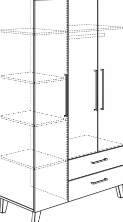 Kinder Paidi Kleiderschrank Oscar 124 x 206 cm