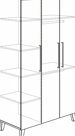 Kinder Paidi Kleiderschrank Oscar 124 x 206 cm