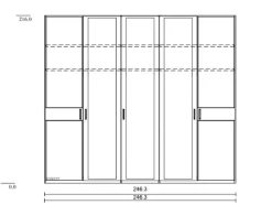 Wiemann Kleiderschränke|Kleiderschrank Lausanne 250 x 216 cm
