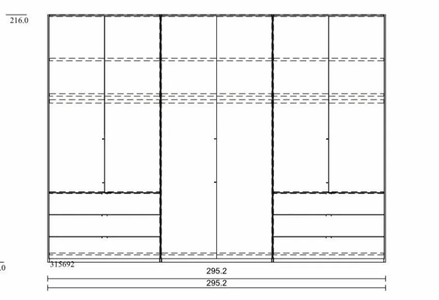 Wiemann Kleiderschrank Loft 300 x 216 cm